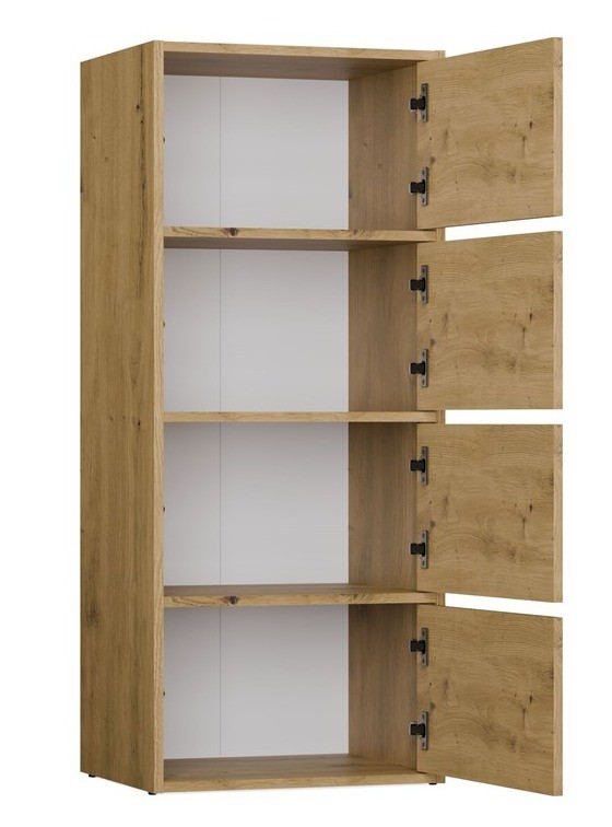 Komoda Alma nowoczesna bezuchwytowa do salonu 50 cm dąb artisan