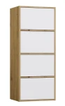 Komoda Alma nowoczesna bezuchwytowa do salonu 50 cm dąb artisan/biały
