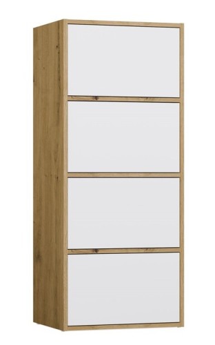 Komoda Alma nowoczesna bezuchwytowa do salonu 50 cm dąb artisan/biały