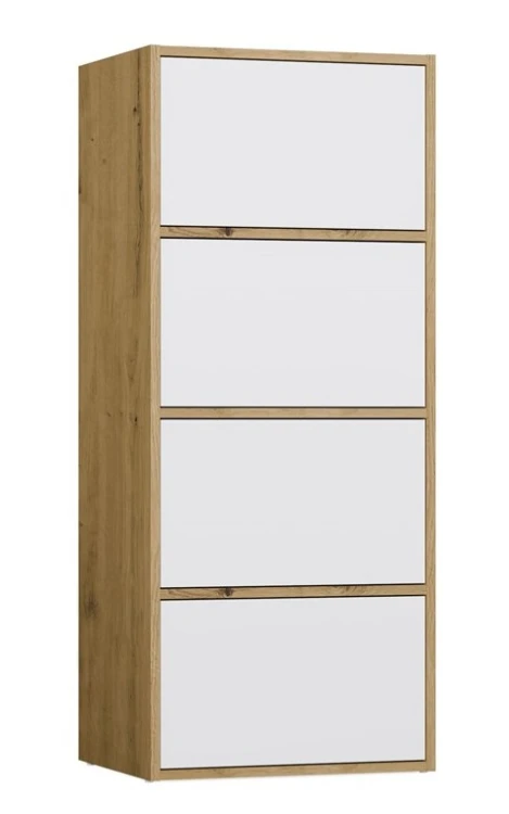 Komoda Alma nowoczesna bezuchwytowa do salonu 50 cm dąb artisan/biały