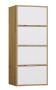 Komoda Alma nowoczesna bezuchwytowa do salonu 50 cm dąb artisan/biały