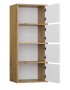 Komoda Alma nowoczesna bezuchwytowa do salonu 50 cm dąb artisan/biały