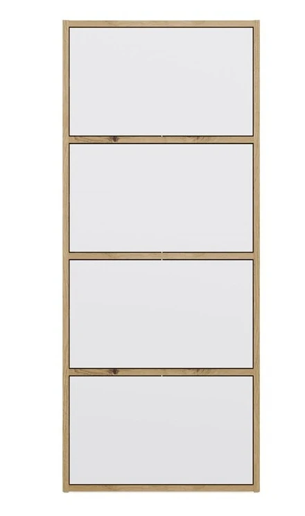 Komoda Alma nowoczesna bezuchwytowa do salonu 50 cm dąb artisan/biały