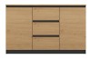 Komoda Costa 6 szuflad 3 drzwi do salonu 200 cm antracyt/dąb artisan