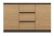 Komoda Costa 6 szuflad 3 drzwi do salonu 200 cm antracyt/dąb artisan