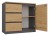 Komoda Costa 6 szuflad 3 drzwi do salonu 200 cm antracyt/dąb artisan