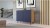 Komoda Kama Slim dwudrzwiowa ryflowany front lamele 100 cm dąb artisan/granatowy