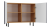 Komoda Kama Slim dwudrzwiowa ryflowany front lamele 100 cm dąb artisan/granatowy