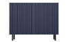 Komoda Kama Slim dwudrzwiowa ryflowany front lamele 100 cm dąb artisan/granatowy