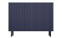 Komoda Kama Slim dwudrzwiowa ryflowany front lamele 100 cm dąb artisan/granatowy