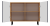 Komoda Kama Slim dwudrzwiowa ryflowany front lamele 100 cm dąb artisan/granatowy
