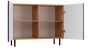 Komoda Kama 2K dwudrzwiowa ryflowany front kwadrat 100 cm dąb artisan/granatowy