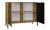 Komoda Kamaro 2D Slim dwudrzwiowa ryflowany front lamele 100 cm dąb artisan