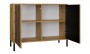 Komoda Kamaro 2D Slim dwudrzwiowa ryflowany front lamele 100 cm dąb artisan