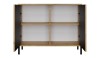 Komoda Kamaro 2D Slim dwudrzwiowa ryflowany front lamele 100 cm dąb artisan