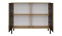 Komoda Kamaro 2D Slim dwudrzwiowa ryflowany front lamele 100 cm dąb artisan