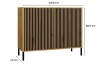 Komoda Kamaro 2D Slim dwudrzwiowa ryflowany front lamele 100 cm dąb artisan