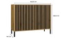 Komoda Kamaro 2D Slim dwudrzwiowa ryflowany front lamele 100 cm dąb artisan