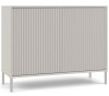 Komoda Kamaro 2D Slim dwudrzwiowa ryflowany front lamele 100 cm kaszmir