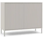 Komoda Kamaro 2D Slim dwudrzwiowa ryflowany front lamele 100 cm kaszmir
