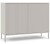 Komoda Kamaro 2D Slim dwudrzwiowa ryflowany front lamele 100 cm kaszmir
