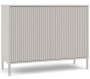 Komoda Kamaro 2D Slim dwudrzwiowa ryflowany front lamele 100 cm kaszmir