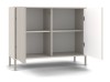 Komoda Kamaro 2D Slim dwudrzwiowa ryflowany front lamele 100 cm kaszmir