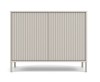 Komoda Kamaro 2D Slim dwudrzwiowa ryflowany front lamele 100 cm kaszmir