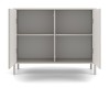 Komoda Kamaro 2D Slim dwudrzwiowa ryflowany front lamele 100 cm kaszmir