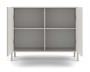 Komoda Kamaro 2D Slim dwudrzwiowa ryflowany front lamele 100 cm kaszmir