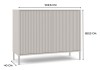 Komoda Kamaro 2D Slim dwudrzwiowa ryflowany front lamele 100 cm kaszmir