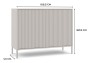 Komoda Kamaro 2D Slim dwudrzwiowa ryflowany front lamele 100 cm kaszmir
