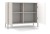 Komoda Kamaro 2D Slim dwudrzwiowa gładki i ryflowany front lamele 100 cm kaszmir