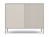 Komoda Kamaro 2D Slim dwudrzwiowa gładki i ryflowany front lamele 100 cm kaszmir