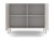 Komoda Kamaro 2D Slim dwudrzwiowa gładki i ryflowany front lamele 100 cm kaszmir
