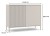Komoda Kamaro 2D Slim dwudrzwiowa gładki i ryflowany front lamele 100 cm kaszmir