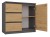 Komoda Malwa 1D3S jednodrzwiowa z 3 szufladami do salonu 80 cm antracyt/dąb artisan