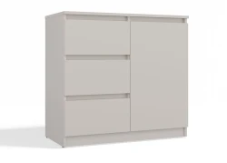 Komoda Malwa 1D3S jednodrzwiowa z 3 szufladami do salonu 80 cm kaszmir