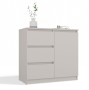 Komoda Malwa 1D3S jednodrzwiowa z 3 szufladami do salonu 80 cm kaszmir
