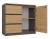 Komoda Malwa 1D3S jednodrzwiowa z 3 szufladami do salonu 80 cm antracyt/dąb artisan/blat dąb artisan