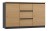 Komoda Malwa 2D3S dwudrzwiowa z 3 szufladami do salonu 120 cm antracyt/dąb artisan/blat dąb artisan