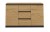 Komoda Malwa 2D3S dwudrzwiowa z 3 szufladami do salonu 120 cm antracyt/dąb artisan/blat dąb artisan