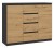 Komoda Malwa 2D4S dwudrzwiowa z 4 szufladami do salonu 120 cm antracyt/dąb artisan