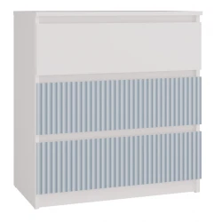 Komoda Malwa M3 Arteso z szufladami do pokoju dziecięcego 70 cm biały/niebieski