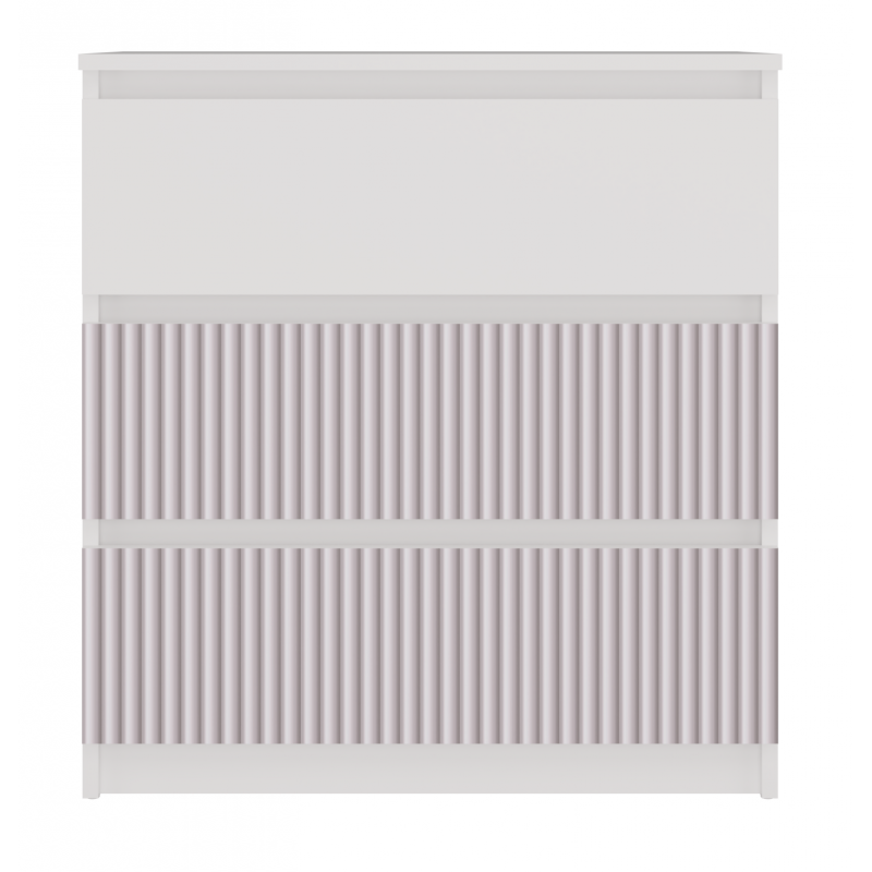 Komoda Malwa M3 Arteso z szufladami do pokoju dziecięcego 70 cm biały/różowy