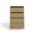 Komoda Malwa M4 z szufladami do salonu 70 cm antracyt/dąb artisan