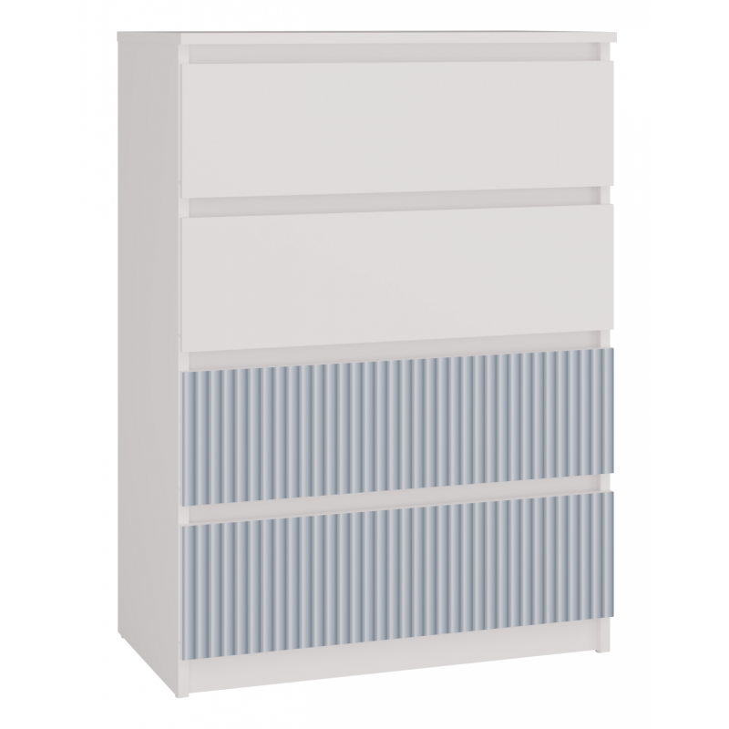 Komoda Malwa M4 Arteso z szufladami do pokoju dziecięcego 70 cm biały/niebieski