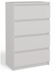 Komoda Malwa M4 z szufladami do salonu 70 cm biały