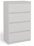 Komoda Malwa M4 z szufladami do salonu 70 cm biały