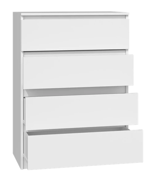Komoda Malwa M4 z szufladami do salonu 70 cm biały